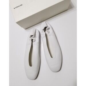 NIB Vince Lorelle White Leather Ballet Flats Size US 9.5 $295